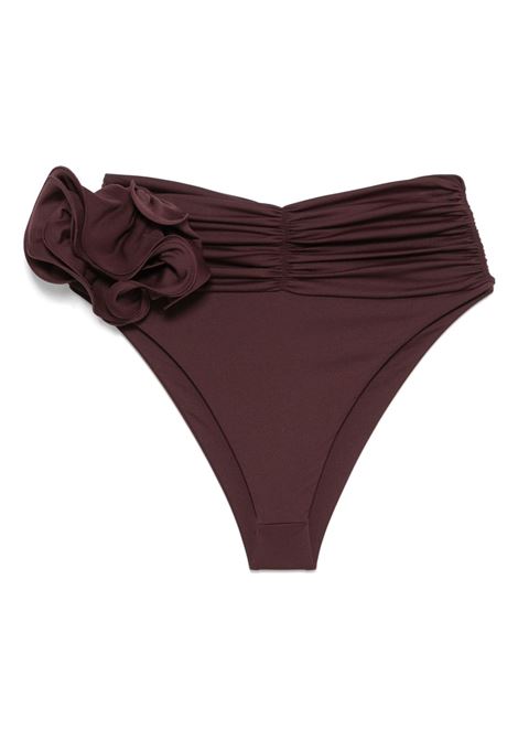 Brown floral-appliqué bikini bottoms Magda butrym - women